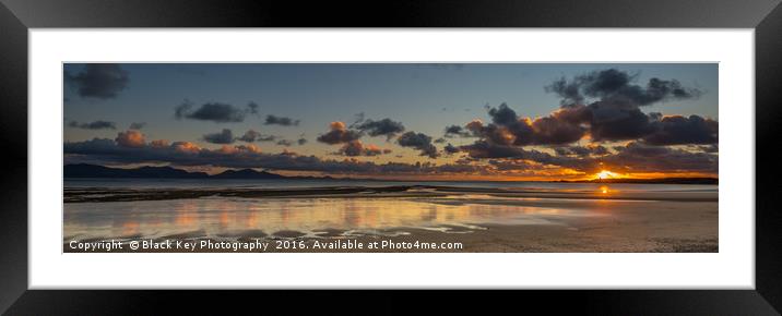 Sunset Llanddwyn Bay, Anglesey Framed Mounted Print by Black Key Photography