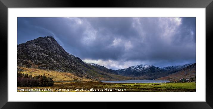 Wind over Tryfan, Snowdonia Framed Mounted Print by Black Key Photography