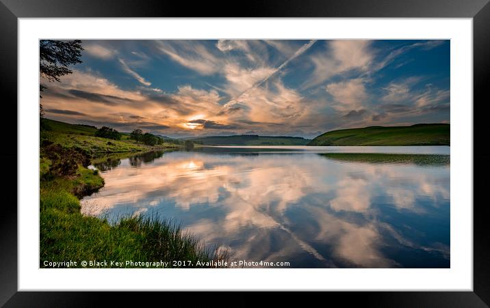 LLyn Clywedog Relections Framed Mounted Print by Black Key Photography