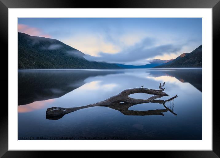 Sunrise at Lake Rotoroa, New Zealand Framed Mounted Print by Black Key Photography