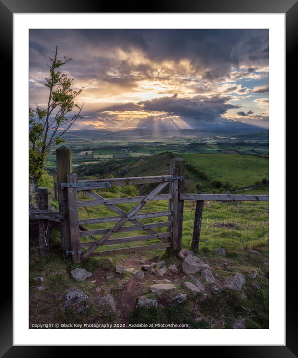 A View Through The Gate Framed Mounted Print by Black Key Photography