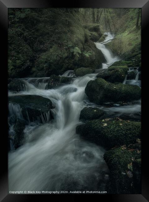 Mossy Seat Falls Framed Print by Black Key Photography