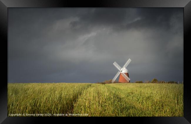 Halnaker windmill Framed Print by Emma Varley