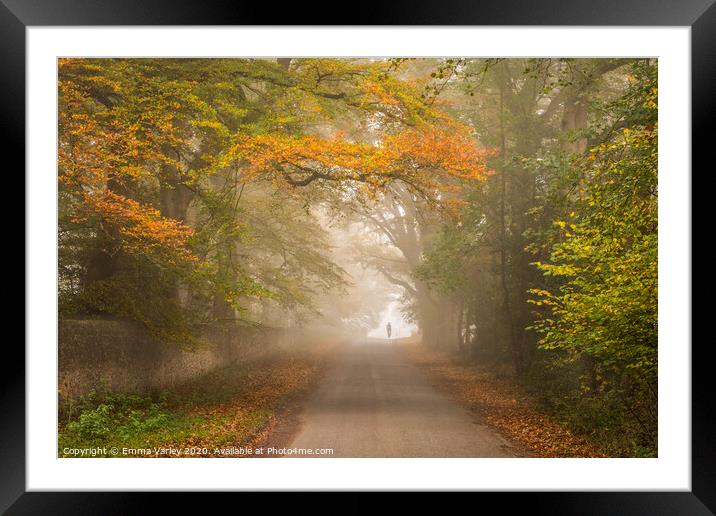 Autumn mists Framed Mounted Print by Emma Varley