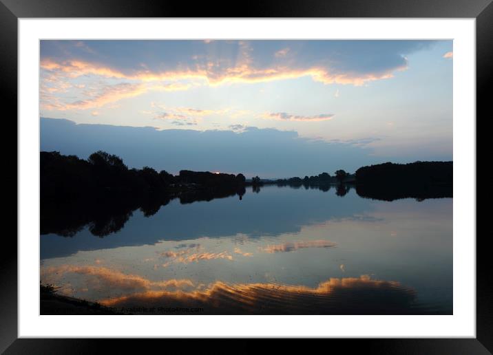 Lake reflection Framed Mounted Print by Rumyana Whitcher