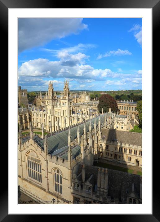 Oxford City Framed Mounted Print by Rumyana Whitcher