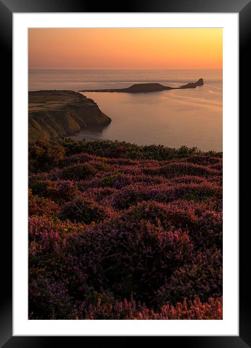 Rhossili Bay, Gower Framed Mounted Print by Sandra Kepkowska