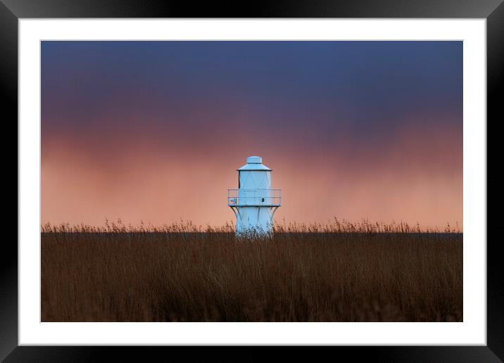 East Usk lighthouse Framed Mounted Print by Sandra Kepkowska