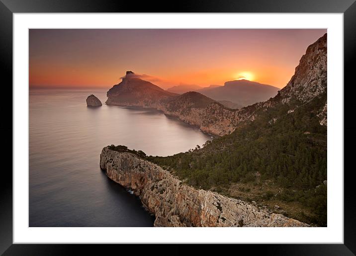 Cap de Formentor sunrise Framed Mounted Print by Sandra Kepkowska