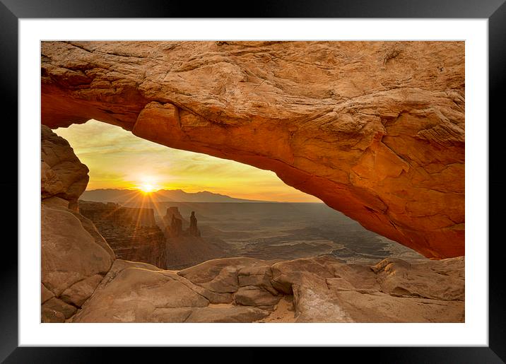 Mesa Arch, Canyonlands Framed Mounted Print by Sandra Kepkowska