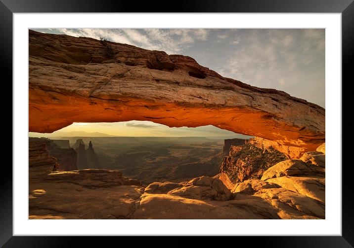 Mesa Arch  Framed Mounted Print by Sandra Kepkowska