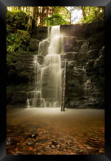 Talybont waterfall Framed Print by Sandra Kepkowska