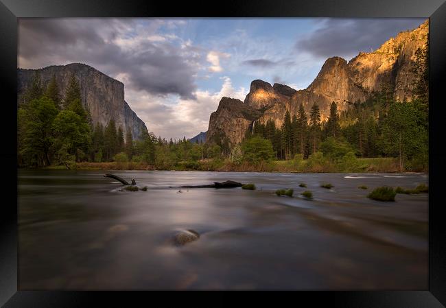 Valley View - Yosemite Framed Print by Sandra Kepkowska