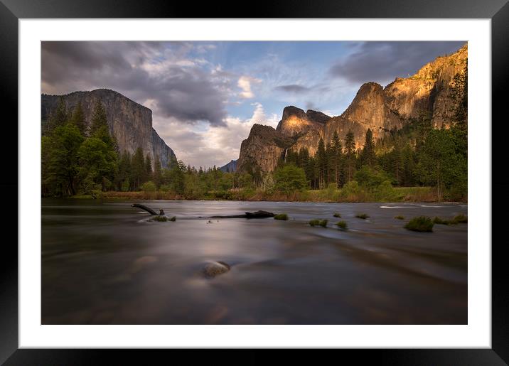 Valley View - Yosemite Framed Mounted Print by Sandra Kepkowska