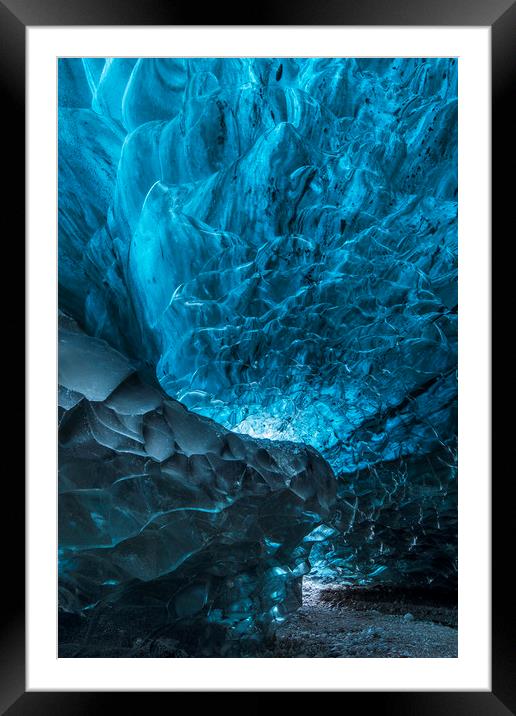 Ice cave Framed Mounted Print by Sandra Kepkowska