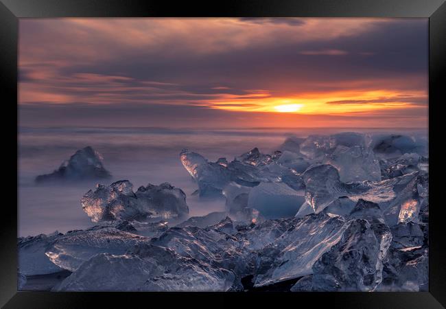 Ice bergs Framed Print by Sandra Kepkowska