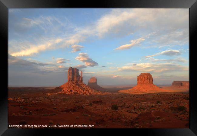 Monument Valley Dusk Framed Print by Megan Chown