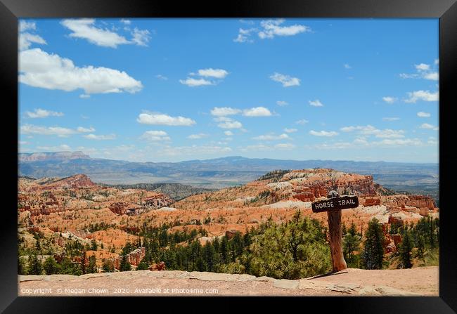 Horse Trail, Bryce Canyon Framed Print by Megan Chown