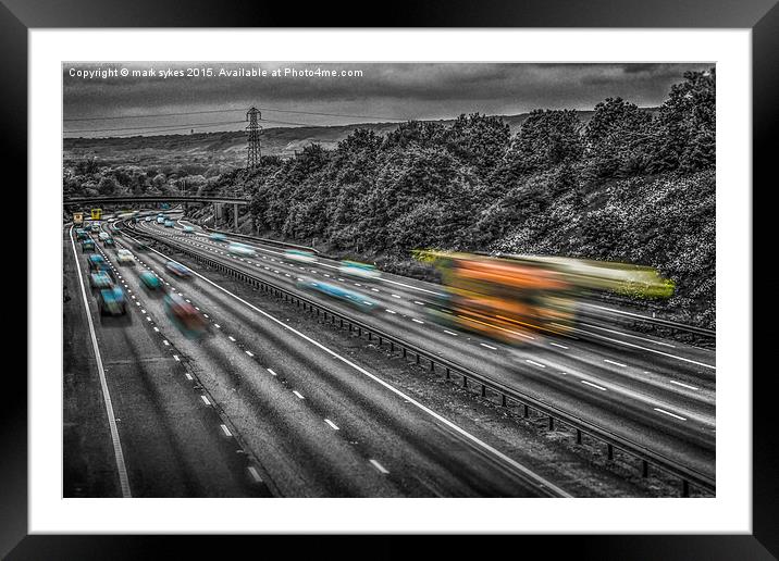  A Rush Hour Flash of Colour Framed Mounted Print by mark sykes