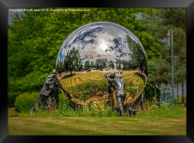  A Different Ball Game - A Comment On Human Endeav Framed Print by mark sykes