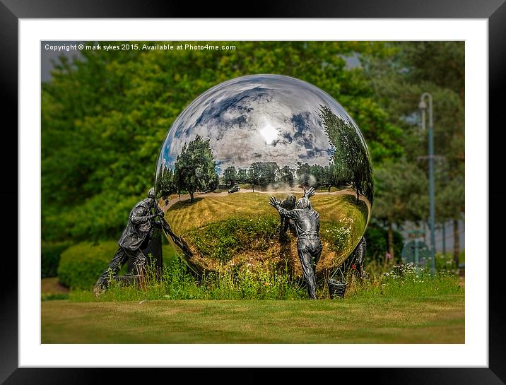  A Different Ball Game - A Comment On Human Endeav Framed Mounted Print by mark sykes