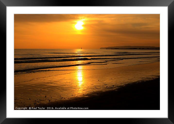 Winter Sun Framed Mounted Print by Paul Taylor