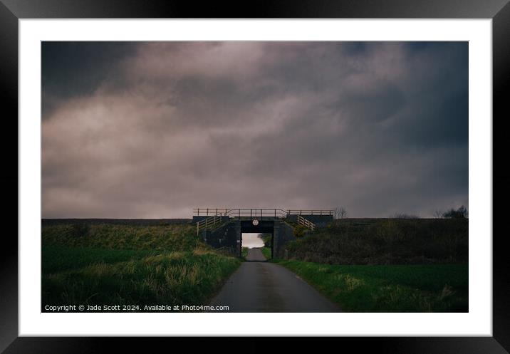 Outdoor road heading out of lunan bay in arbroath Framed Mounted Print by Jade Scott