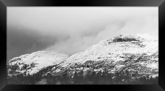 Ochils covered in Snow Framed Print by Jade Scott