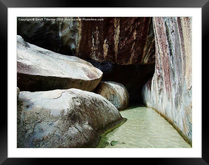 Caves leading to Devil's Bay.  Framed Mounted Print by Geoff Titterton