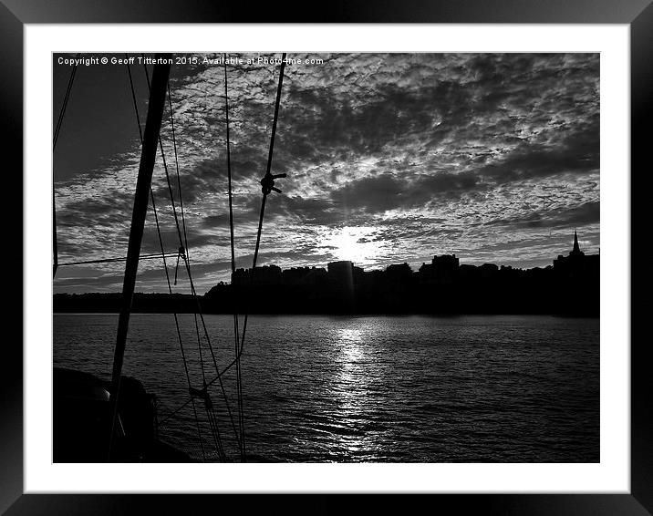  Tenby sunset Framed Mounted Print by Geoff Titterton