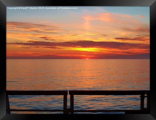  Sunset Over the Rail Framed Print by Geoff Titterton