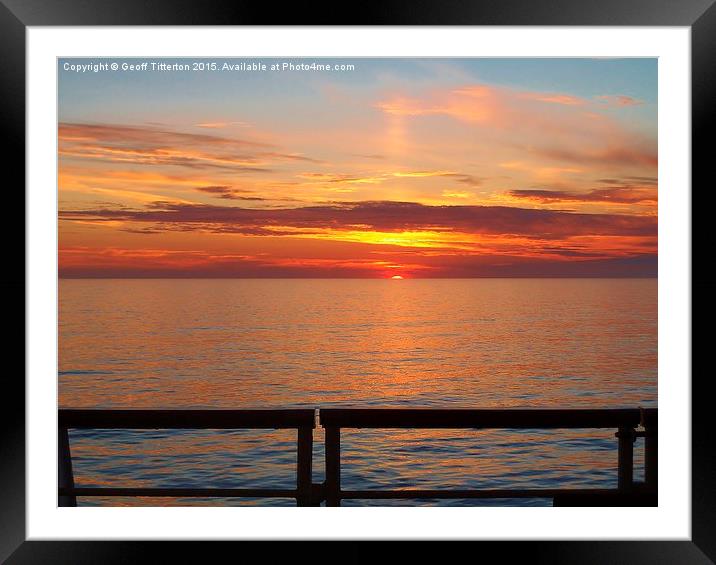  Sunset Over the Rail Framed Mounted Print by Geoff Titterton