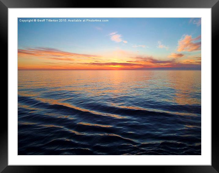  Tranquility at Sunset Framed Mounted Print by Geoff Titterton