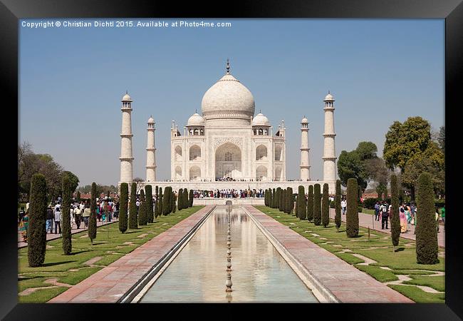  Taj Mahal, India, Agra Framed Print by Christian Dichtl