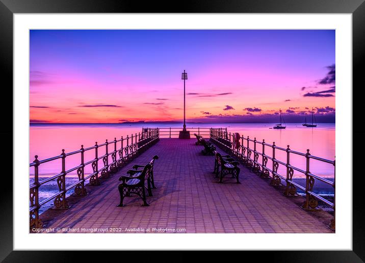 Sunrise at Banjo Pier Framed Mounted Print by Richard Murgatroyd