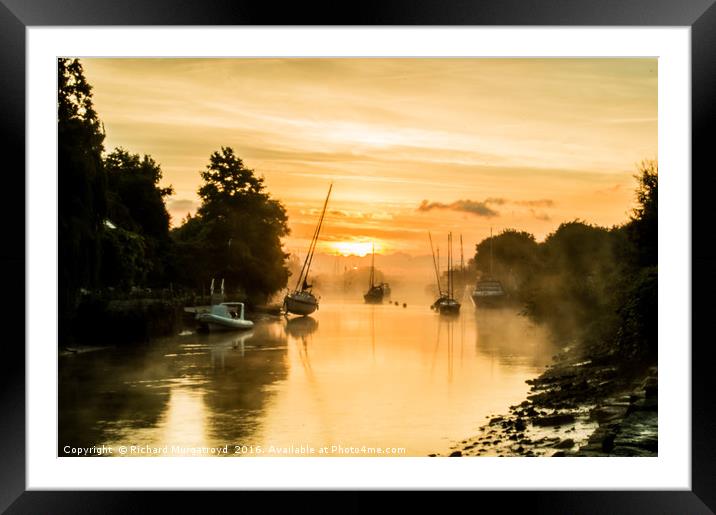 Sunrise at Wareham Quay Framed Mounted Print by Richard Murgatroyd