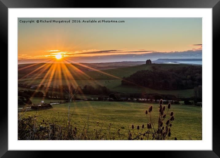 Sunrise at Abbotsbury Hill Framed Mounted Print by Richard Murgatroyd