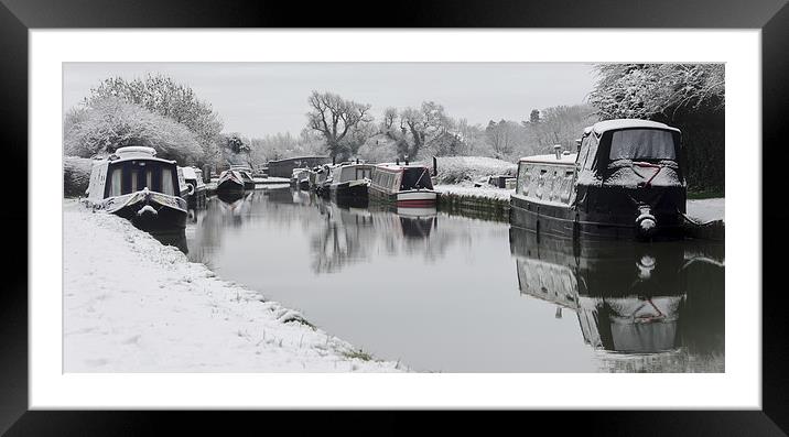 Winter On The Cut Framed Mounted Print by angie hackett