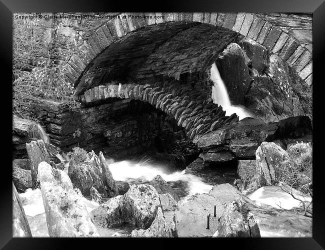  Old & New Bridges - Ogwen Falls Framed Print by Claire Merchant