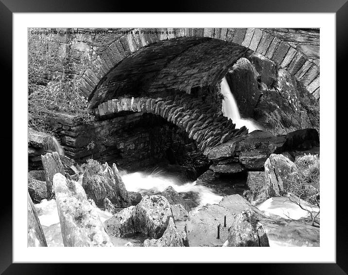  Old & New Bridges - Ogwen Falls Framed Mounted Print by Claire Merchant