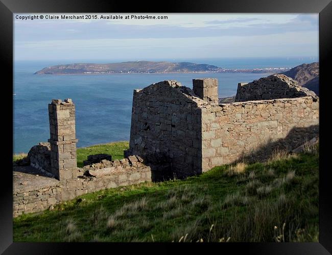  Great Orme over quarry building Framed Print by Claire Merchant