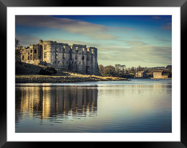  Carew Castle and Tidal Mill Framed Mounted Print by Meurig Pembrokeshire