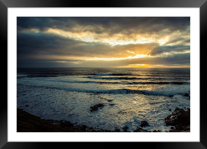  Freshwater West Sunset Framed Mounted Print by Meurig Pembrokeshire