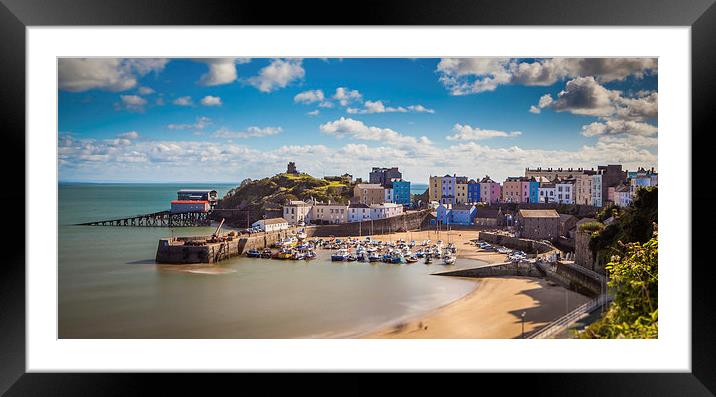  Tenby Harbour and lifeboat Stations Framed Mounted Print by Meurig Pembrokeshire