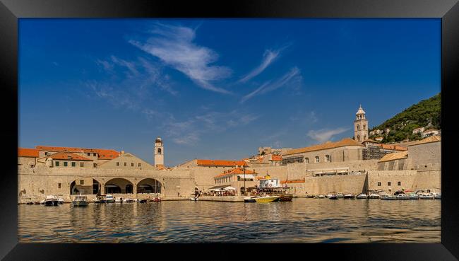 Dubrovnik old town port  Framed Print by Naylor's Photography