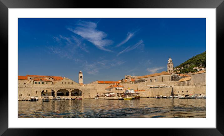 Dubrovnik old town port  Framed Mounted Print by Naylor's Photography