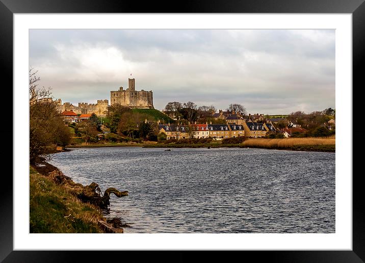 Warkworth and the banks of the Coquet river Framed Mounted Print by Naylor's Photography