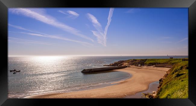 Dreamy Cullercoats Bay  Framed Print by Naylor's Photography