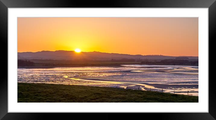 Dreamy sunset over Budle Bay Framed Mounted Print by Naylor's Photography