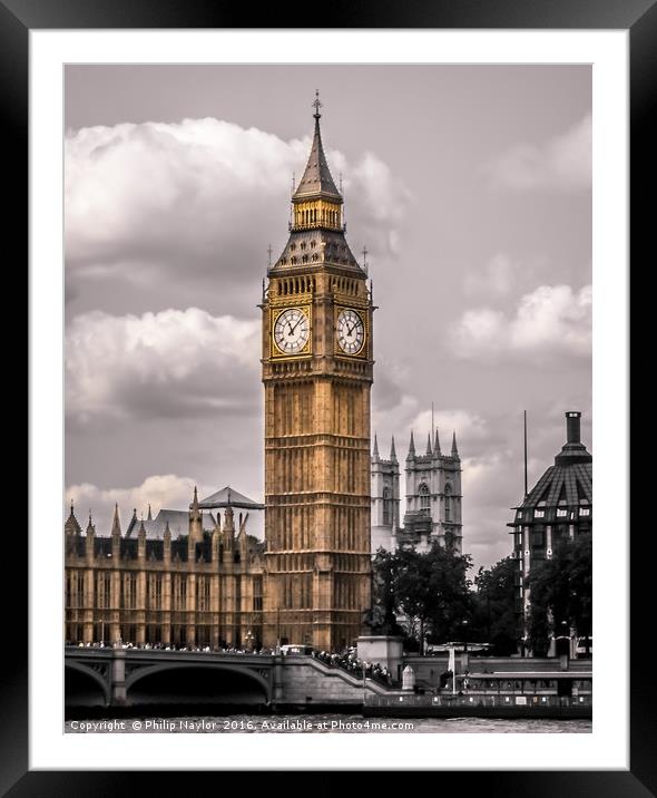 Elizabeth Tower Standing Proud Framed Mounted Print by Naylor's Photography